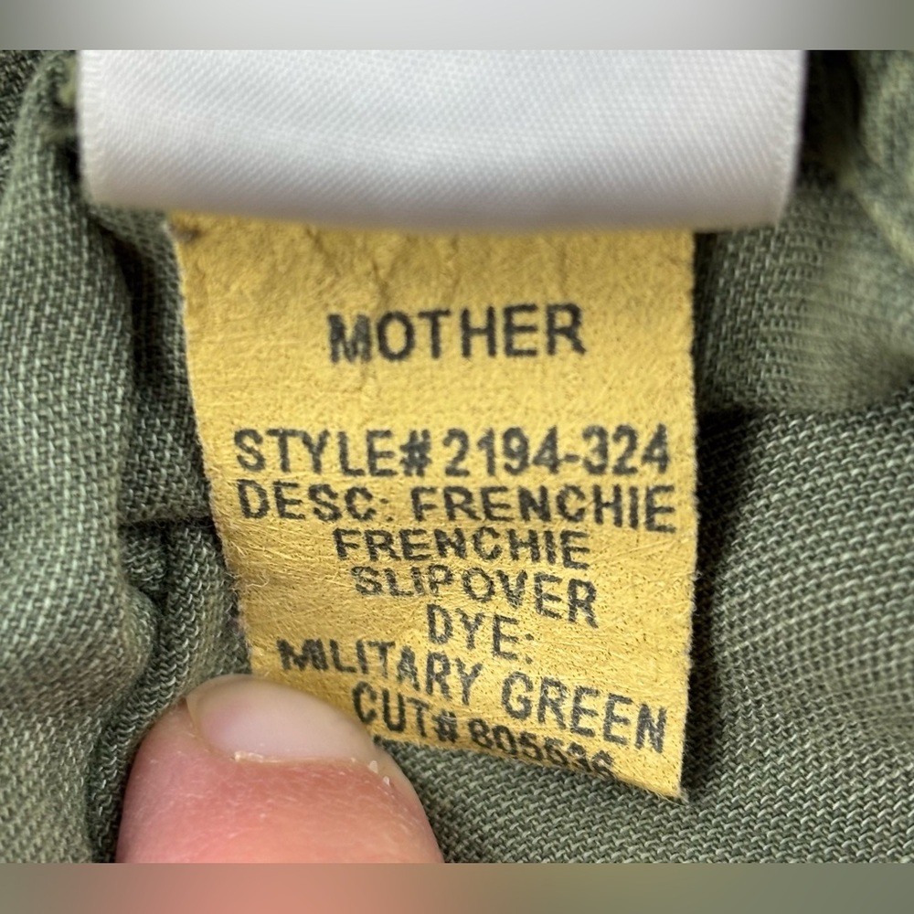 Mother | Frenchie Slipover | Military Green | Women’s Size XS - Picture 7 of 9